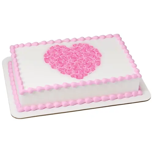 Romantic Roses Valentines Day Cake
